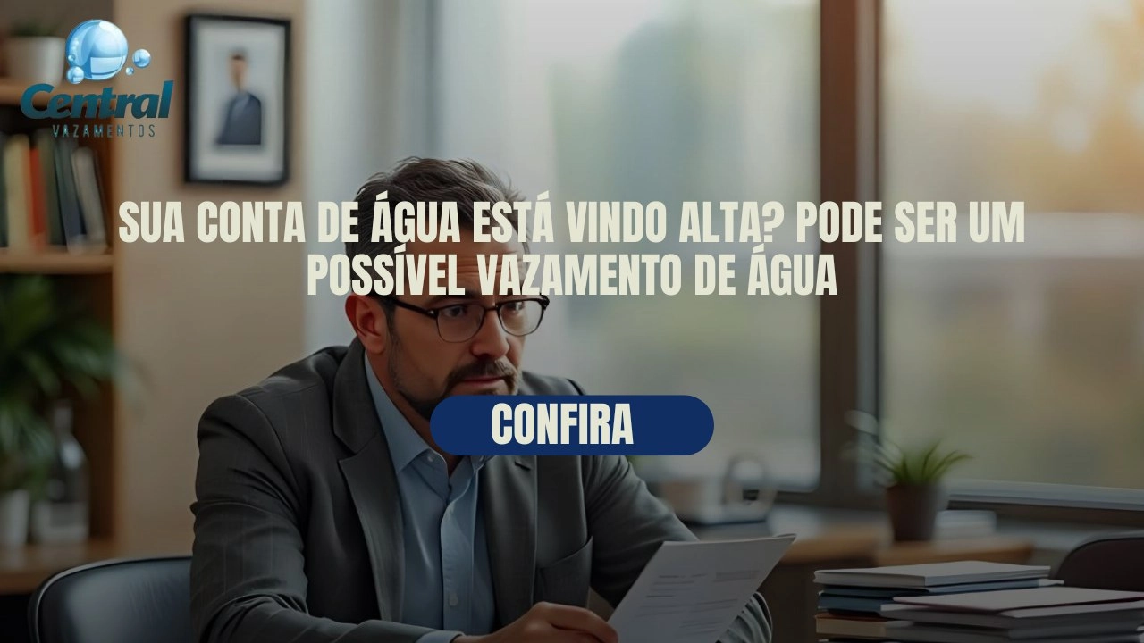 SUA CONTA DE ÁGUA ESTÁ VINDO ALTA? PODE SER UM POSSÍVEL VAZAMENTO DE ÁGUA.