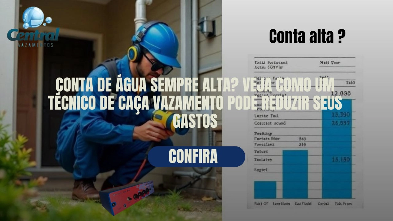 CONTA DE ÁGUA SEMPRE ALTA? VEJA COMO UM TÉCNICO DE CAÇA VAZAMENTO PODE REDUZIR SEUS GASTOS.